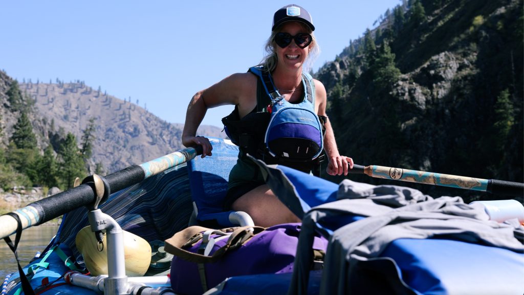 protect our rivers - nonprofit spotlight. Founder, Sarah, rafting on the river!
