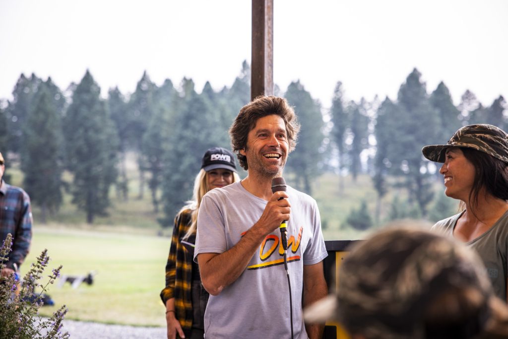 Man speaking with microphone